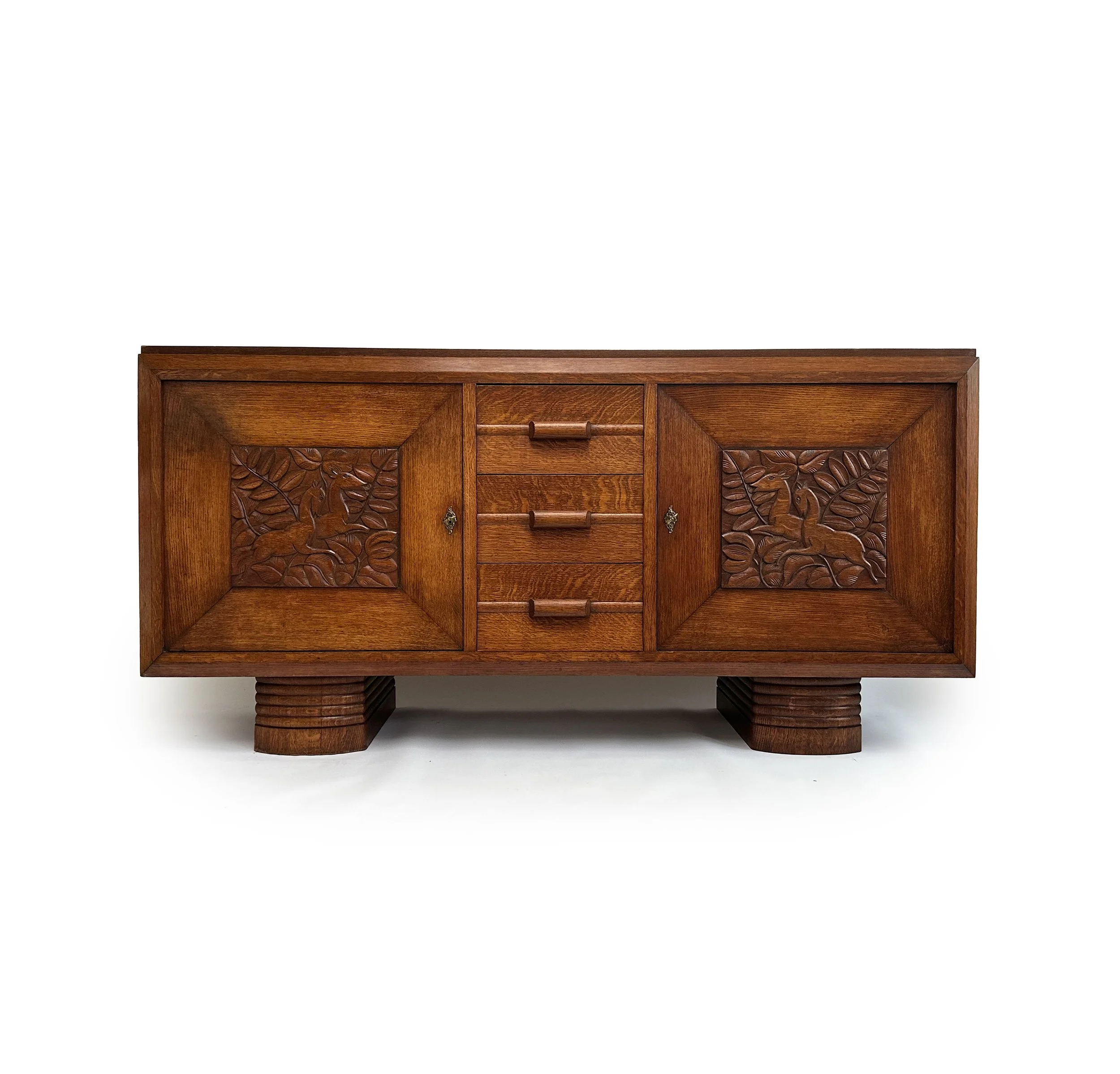 1940's Art Deco Credenza in oak — ANTWERP STUDIO